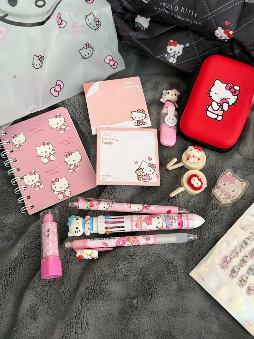❤️Sanrio Hello Kitty Tote Bag and Accessories Set Bundle - Over 20 Items